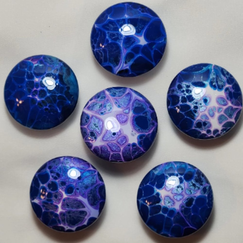 Hand Crafted Wooden Door Knobs Hand Painted Acrylic Resin Decorative Pulls Decor